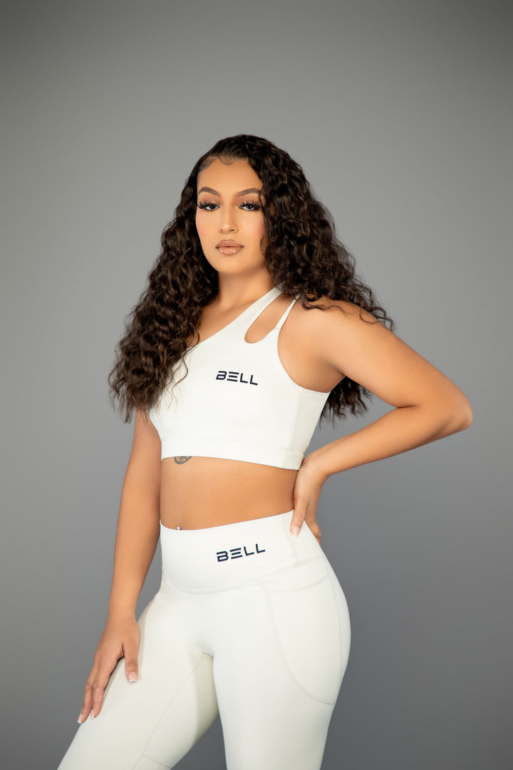 Bell One-Shoulder Bra - White