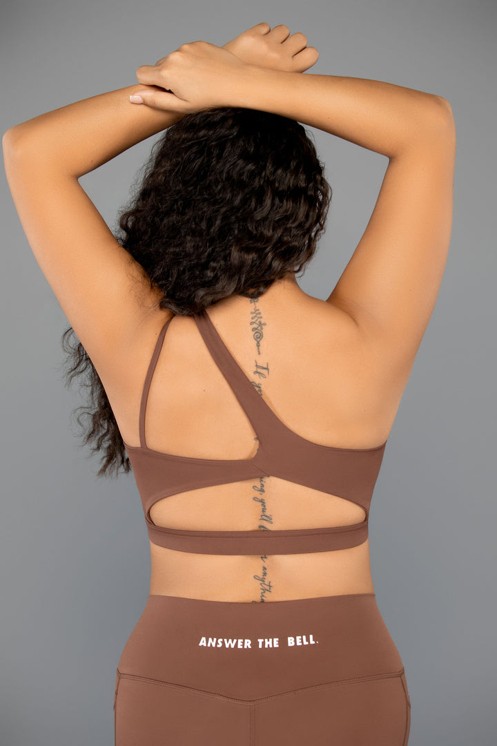 Bell One-Shoulder Bra - Mocha