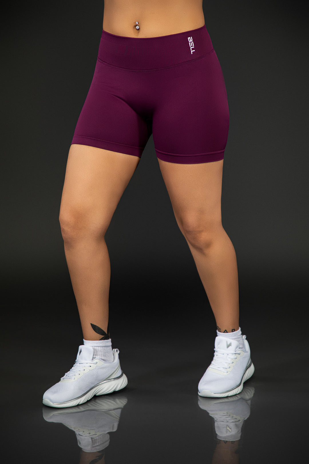 Bell seamless scrunch shorts electric plum high waisted gym shorts